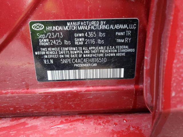 Photo 11 VIN: 5NPEC4AC4EH816510 - HYUNDAI SONATA SE 