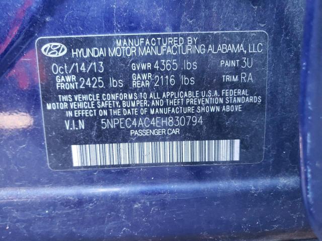 Photo 9 VIN: 5NPEC4AC4EH830794 - HYUNDAI SONATA SE 