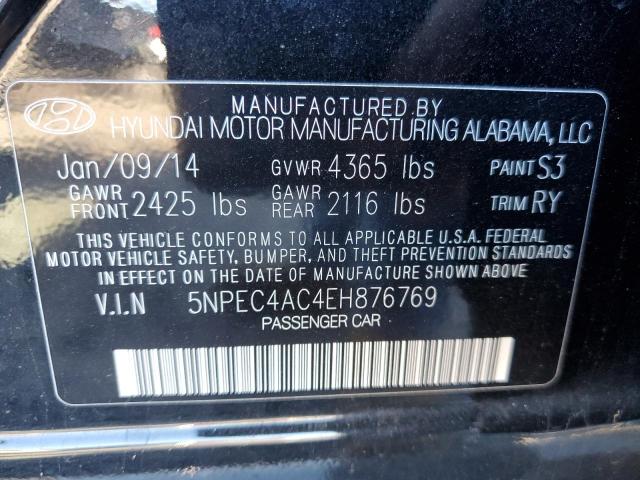 Photo 9 VIN: 5NPEC4AC4EH876769 - HYUNDAI SONATA SE 