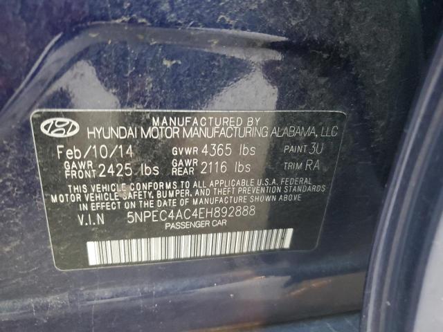 Photo 11 VIN: 5NPEC4AC4EH892888 - HYUNDAI SONATA SE 