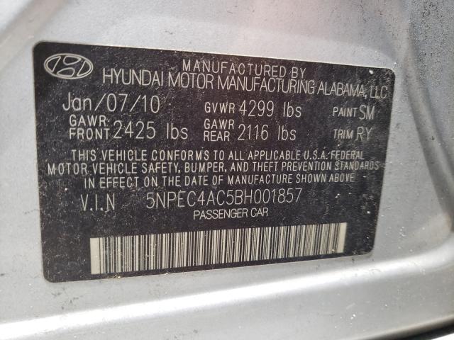 Photo 9 VIN: 5NPEC4AC5BH001857 - HYUNDAI SONATA SE 