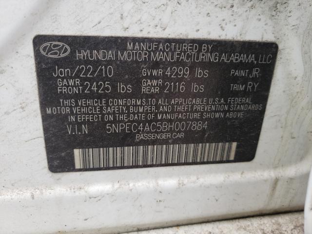 Photo 9 VIN: 5NPEC4AC5BH007884 - HYUNDAI SONATA SE 