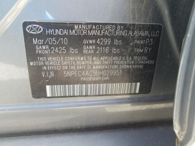 Photo 9 VIN: 5NPEC4AC5BH029951 - HYUNDAI SONATA SE 