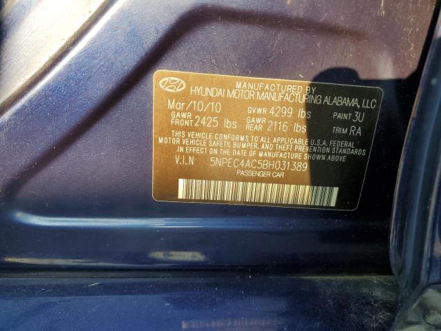 Photo 11 VIN: 5NPEC4AC5BH031389 - HYUNDAI SONATA 