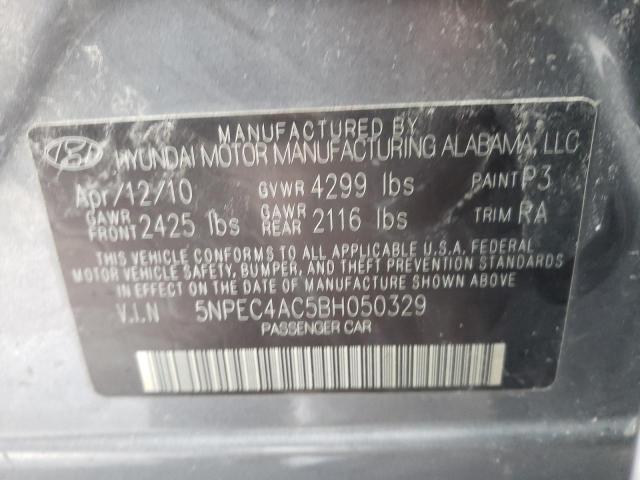 Photo 11 VIN: 5NPEC4AC5BH050329 - HYUNDAI SONATA SE 