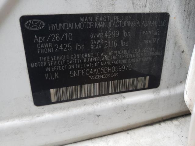 Photo 9 VIN: 5NPEC4AC5BH059970 - HYUNDAI SONATA SE 