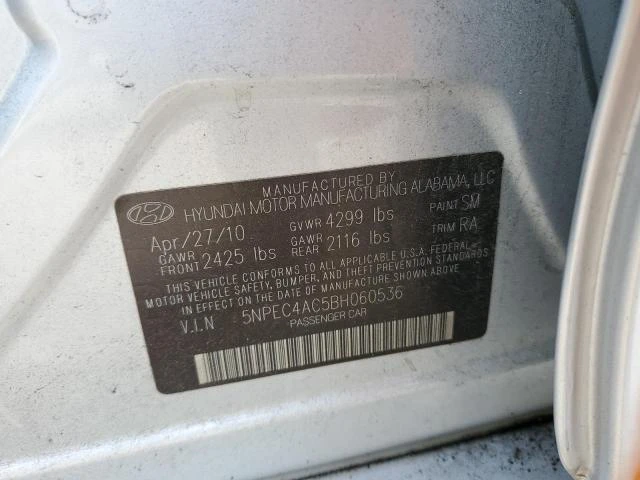 Photo 11 VIN: 5NPEC4AC5BH060536 - HYUNDAI SONATA SE 