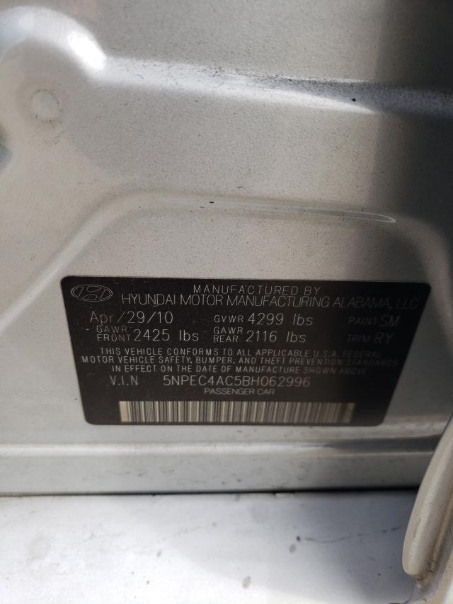 Photo 9 VIN: 5NPEC4AC5BH062996 - HYUNDAI SONATA SE 