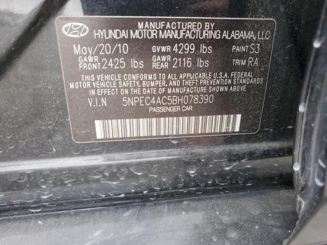 Photo 12 VIN: 5NPEC4AC5BH078390 - HYUNDAI SONATA 