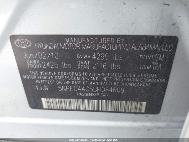 Photo 8 VIN: 5NPEC4AC5BH084609 - HYUNDAI SONATA 