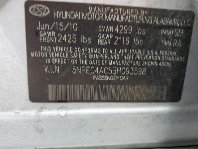 Photo 11 VIN: 5NPEC4AC5BH093598 - HYUNDAI SONATA SE 