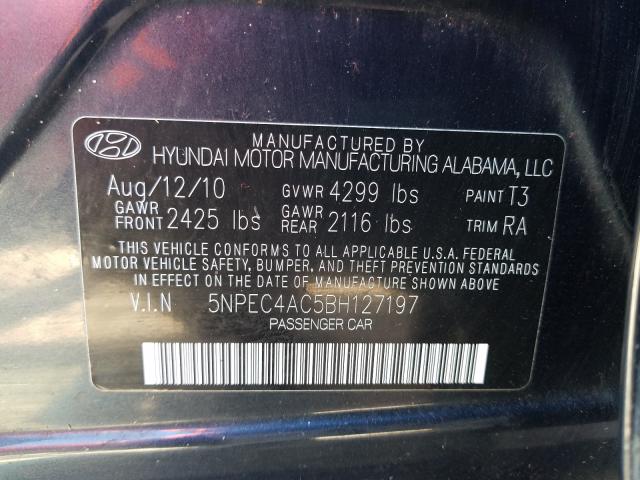 Photo 9 VIN: 5NPEC4AC5BH127197 - HYUNDAI SONATA SE 