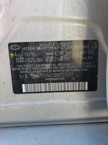 Photo 11 VIN: 5NPEC4AC5BH133257 - HYUNDAI SONATA 