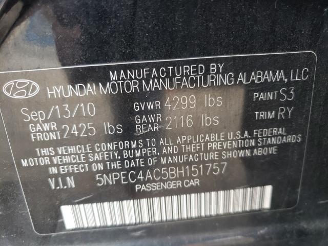 Photo 9 VIN: 5NPEC4AC5BH151757 - HYUNDAI SONATA SE 