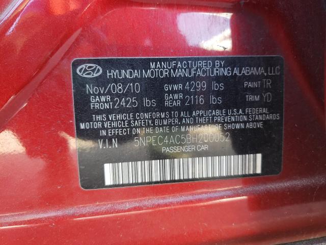 Photo 9 VIN: 5NPEC4AC5BH200052 - HYUNDAI SONATA SE 