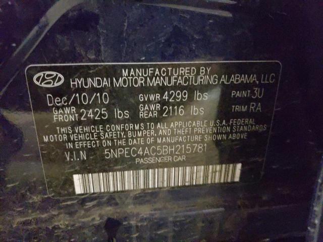 Photo 9 VIN: 5NPEC4AC5BH215781 - HYUNDAI SONATA SE 