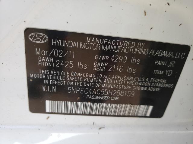 Photo 9 VIN: 5NPEC4AC5BH258159 - HYUNDAI SONATA SE 