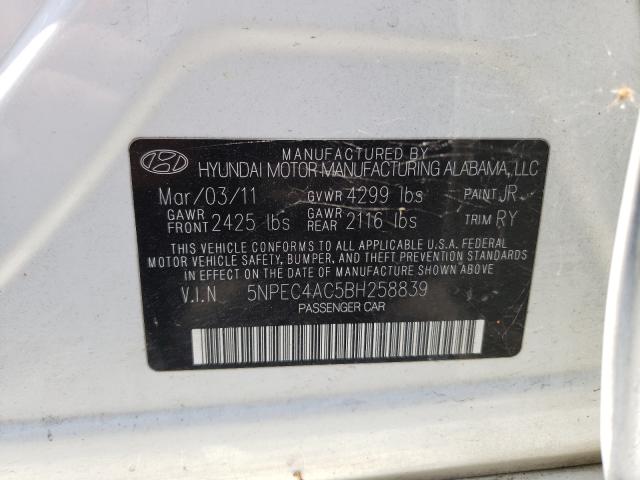 Photo 9 VIN: 5NPEC4AC5BH258839 - HYUNDAI SONATA SE 