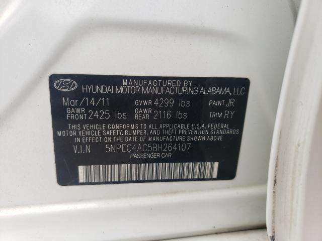 Photo 9 VIN: 5NPEC4AC5BH264107 - HYUNDAI SONATA SE 