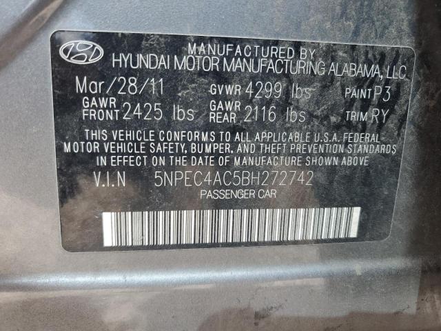 Photo 11 VIN: 5NPEC4AC5BH272742 - HYUNDAI SONATA SE 