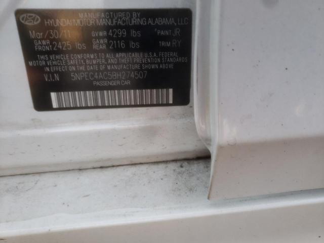 Photo 9 VIN: 5NPEC4AC5BH274507 - HYUNDAI SONATA SE 