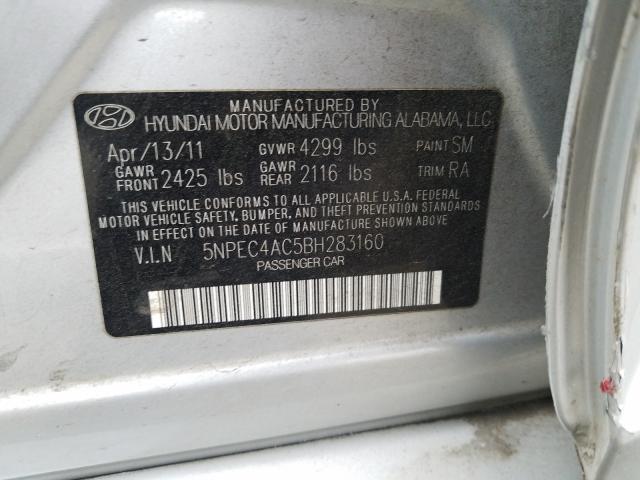 Photo 9 VIN: 5NPEC4AC5BH283160 - HYUNDAI SONATA SE 