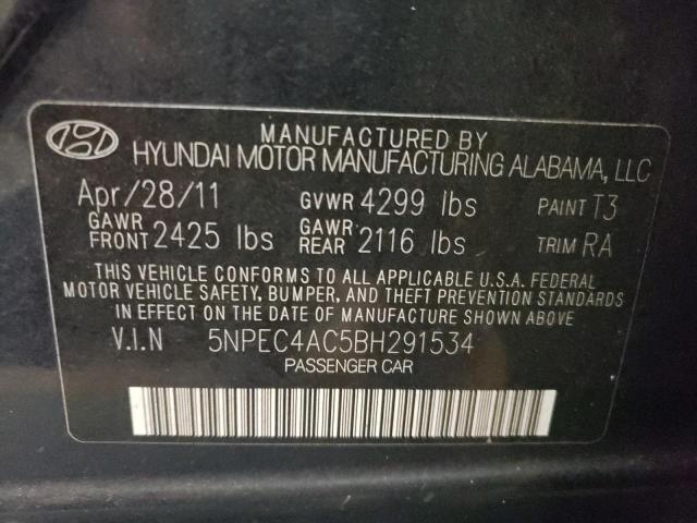 Photo 9 VIN: 5NPEC4AC5BH291534 - HYUNDAI SONATA 