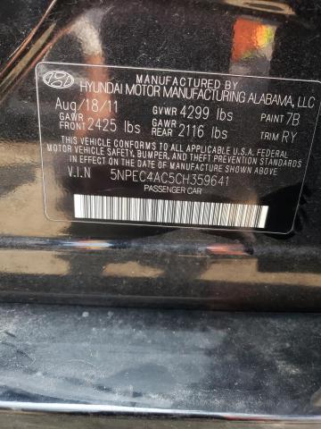 Photo 11 VIN: 5NPEC4AC5CH359641 - HYUNDAI SONATA SE 