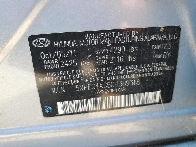 Photo 11 VIN: 5NPEC4AC5CH389318 - HYUNDAI SONATA SE 