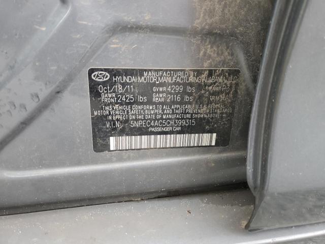 Photo 11 VIN: 5NPEC4AC5CH399315 - HYUNDAI SONATA 