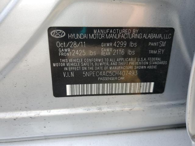 Photo 11 VIN: 5NPEC4AC5CH407493 - HYUNDAI SONATA SE 