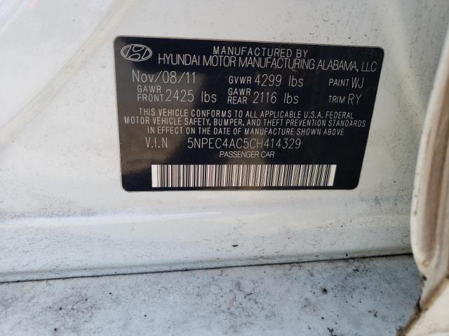 Photo 11 VIN: 5NPEC4AC5CH414329 - HYUNDAI SONATA SE 