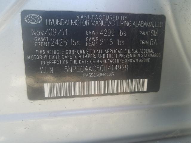 Photo 9 VIN: 5NPEC4AC5CH414928 - HYUNDAI SONATA SE 