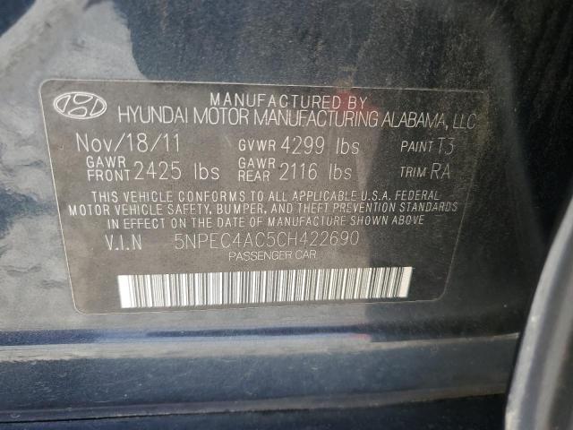 Photo 11 VIN: 5NPEC4AC5CH422690 - HYUNDAI SONATA 