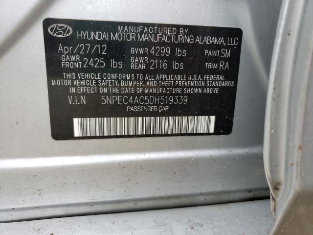 Photo 9 VIN: 5NPEC4AC5DH519339 - HYUNDAI SONATA SE 