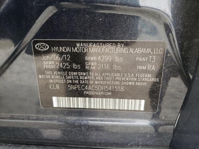 Photo 11 VIN: 5NPEC4AC5DH541518 - HYUNDAI SONATA SE 