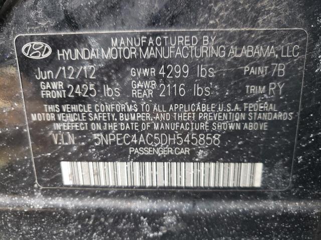 Photo 9 VIN: 5NPEC4AC5DH545858 - HYUNDAI SONATA SE 