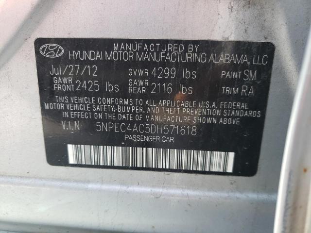 Photo 9 VIN: 5NPEC4AC5DH571618 - HYUNDAI SONATA 