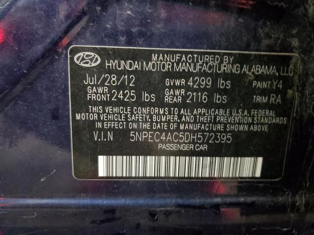 Photo 12 VIN: 5NPEC4AC5DH572395 - HYUNDAI SONATA SE 