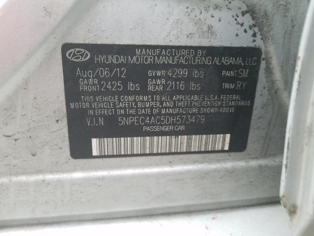 Photo 9 VIN: 5NPEC4AC5DH573479 - HYUNDAI SONATA SE 