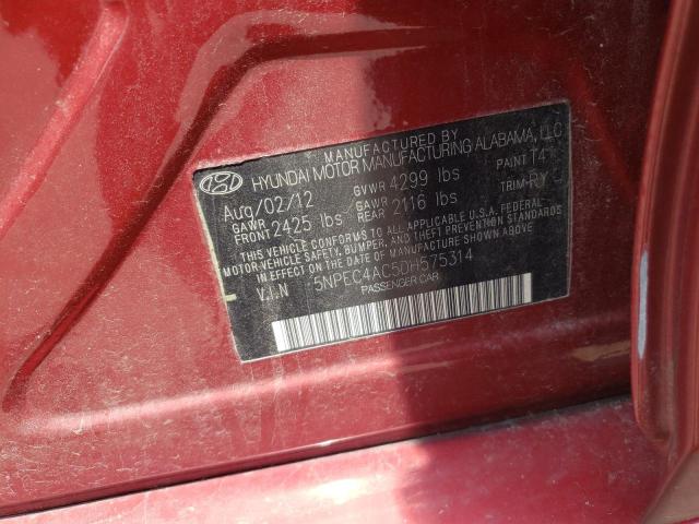 Photo 9 VIN: 5NPEC4AC5DH575314 - HYUNDAI SONATA SE 