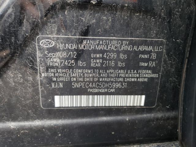 Photo 11 VIN: 5NPEC4AC5DH599631 - HYUNDAI SONATA SE 