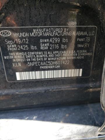 Photo 11 VIN: 5NPEC4AC5DH607422 - HYUNDAI SONATA SE 