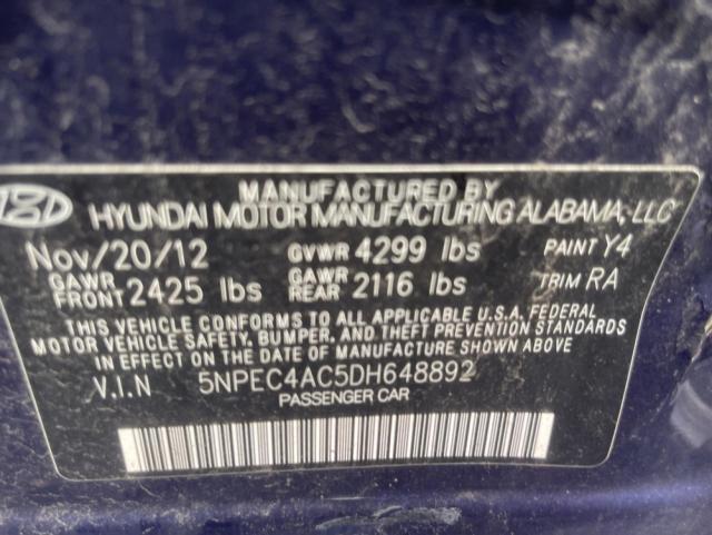 Photo 9 VIN: 5NPEC4AC5DH648892 - HYUNDAI SONATA SE 