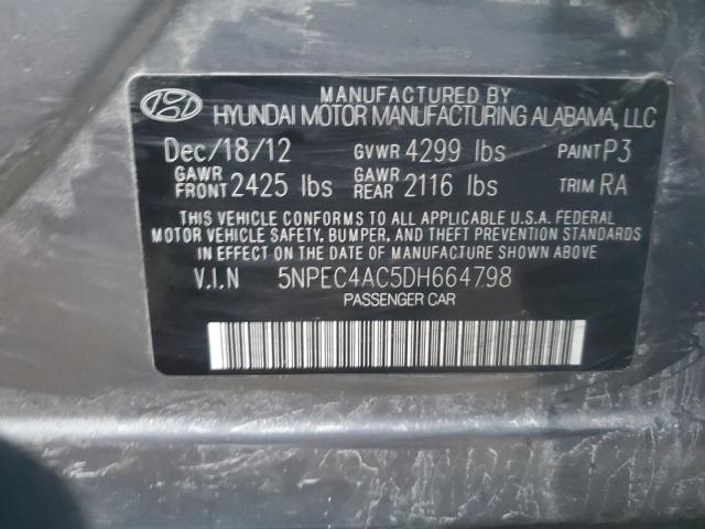 Photo 12 VIN: 5NPEC4AC5DH664798 - HYUNDAI SONATA 