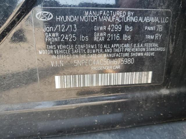 Photo 11 VIN: 5NPEC4AC5DH675980 - HYUNDAI SONATA SE 