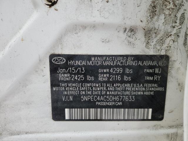 Photo 11 VIN: 5NPEC4AC5DH677633 - HYUNDAI SONATA SE 