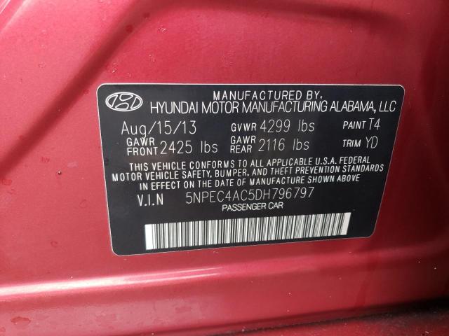 Photo 11 VIN: 5NPEC4AC5DH796797 - HYUNDAI SONATA SE 