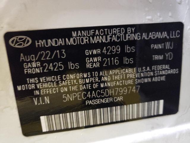 Photo 11 VIN: 5NPEC4AC5DH799747 - HYUNDAI SONATA SE 