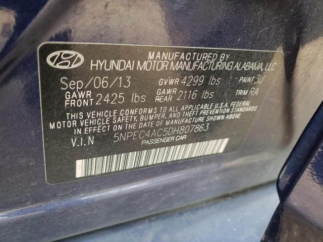 Photo 11 VIN: 5NPEC4AC5DH807863 - HYUNDAI SONATA SE 